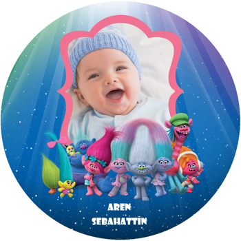 Troller  Temalı Resimli Akrilik Daire Magnet
