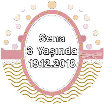 Renkli Puantiyel Temalı Akrilik Daire Magnet