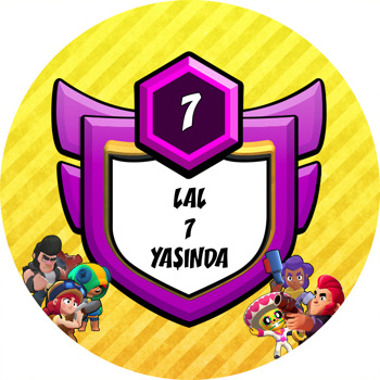 Brawl Stars Temalı Akrilik Daire Magnet