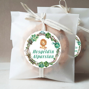 Sevimli Aslan Temalı Sticker