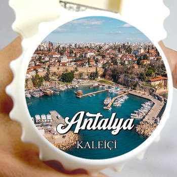 Antalya Liman Kaleiçi Temalı Kapak Şekilli Magnet Açacak