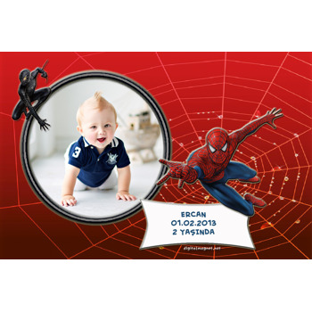 Spiderman Temalı Doğum Günü Afiş