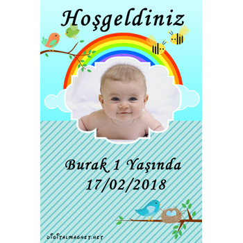Şirin Kuşlar Temalı Doğum Günü Afiş