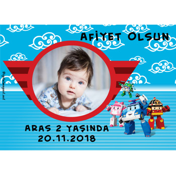 Robocar Poli Doğum Günü Amerikan Servis