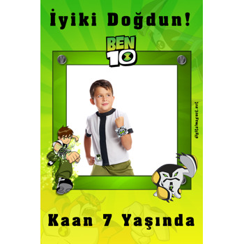 Ben 10 Temalı Doğum Günü Afiş