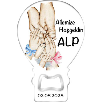 Abi Abla ve Köpek Dostu Aile Elleri ile Melek Kanatlı Bebek Eli Temalı Balon Magnet Açacak