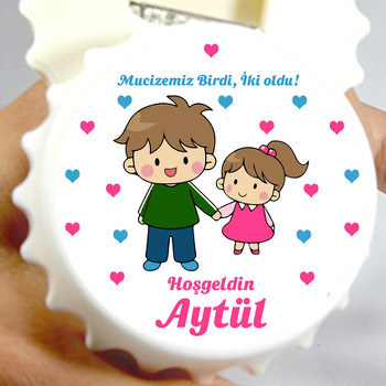 Abi Kardeş ile Pembe Kalpler Temalı Kapak Şeklinde Magnet Açacak