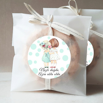Abla ile Kız Kardeş Sevgisi Temalı Sticker