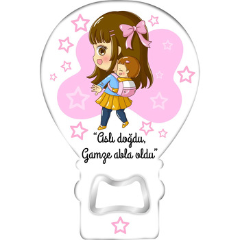Abla ile Kız Kardeş ve Pembe Yıldızlar Temalı Balon Magnet Açacak