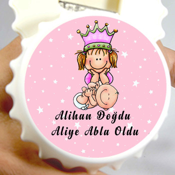 Abla Oldu Temalı Kapak Şekilli Magnet Açacak