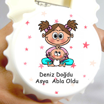 Abla Oldu Temalı Kapak Şekilli Magnet Açacak