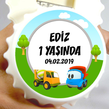 Akıllı Kamyon Leo Temalı Kapak Şekilli Magnet Açacak