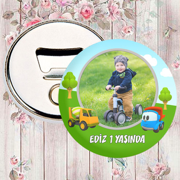 Akıllı Kamyon Leo Temalı Resimli Magnet Açacak