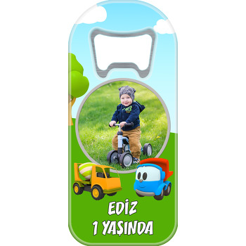 Akıllı Kamyon Leo Temalı Uzun Resimli Magnet Açacak