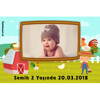 Ali Baba ve Çiftlik Temalı Doğum Günü Magnet