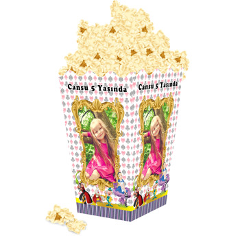 Alice Temalı Temalı Popcorn Kutusu