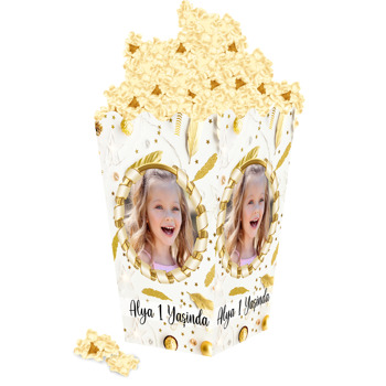 Altın Tüy Temalı Popcorn Kutusu