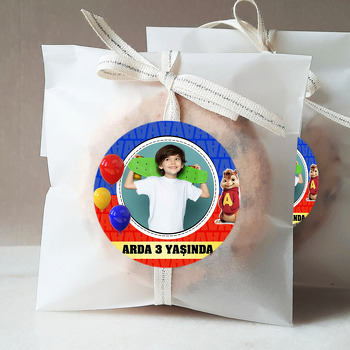 Alvin ile Balonlar Temalı Sticker