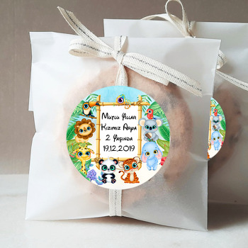 Amazon Safari Temalı Doğum Günü Sticker