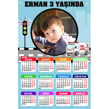 Ambulans Temalı Takvim Magnet
