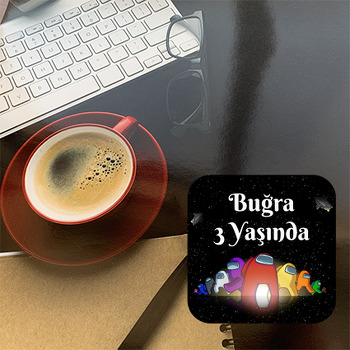 Among Us Temalı Bardak Altlığı