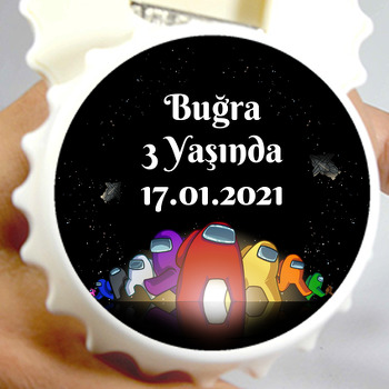 Among Us Temalı Kapak Şekilli Magnet Açacak