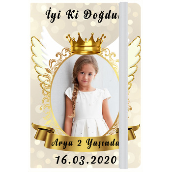 Angel Wings Temalı Doğum Günü Kişiye Anı Özel Defter