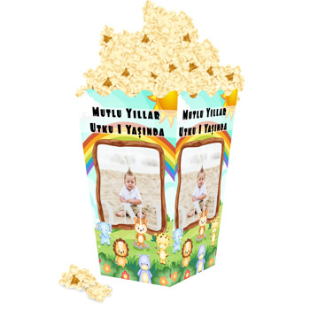 Animal Safari Temalı Popcorn Kutusu