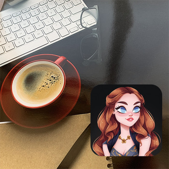 Anime Çizim Kız Temalı Bardak Altlığı