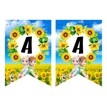 Anna ve Elsa Temalı Flama Banner