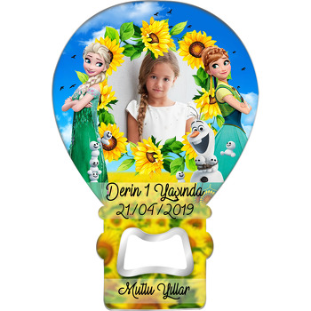Anna Ve Elsa Temalı Resimli Balon Magnet Açacak