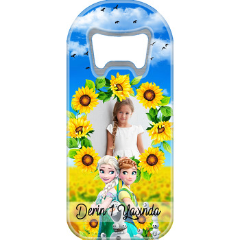 Anna Ve Elsa Temalı Uzun Resimli Magnet Açacak