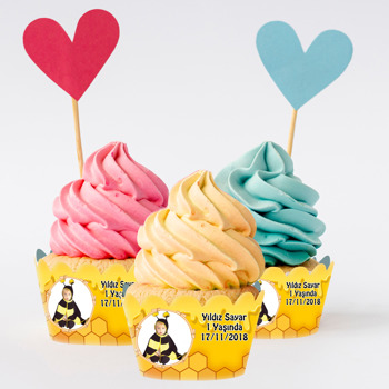 Arı Maya Temalı Cupcake Sargısı