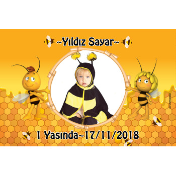 Arı Maya Temalı Doğum Günü Magnet