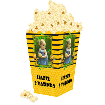 Arı Maya Temalı Temalı Popcorn Kutusu