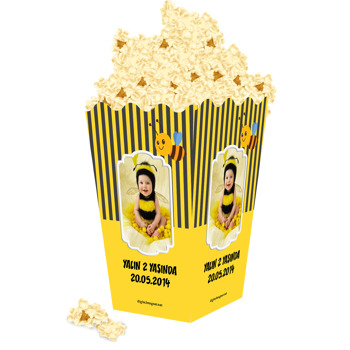 Arı Temalı Popcorn Kutusu