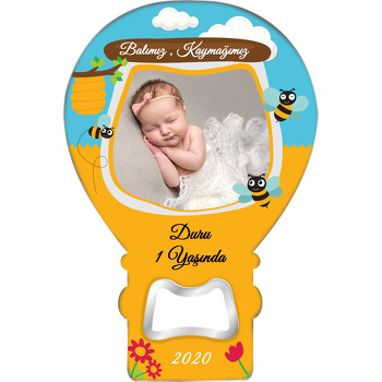 Arı ve Bal Kavanozu Temalı Balon Magnet Açacak