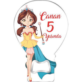 Asalı Anime Prenses Temalı Balon Ahşap Magnet 