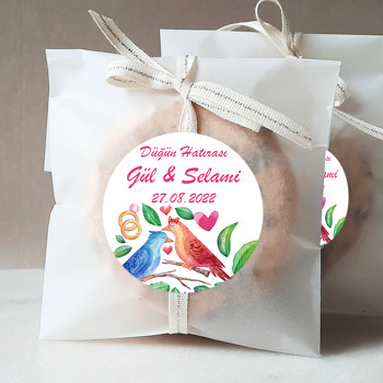 Aşık Kuşlar ile Alyans Temalı Sticker