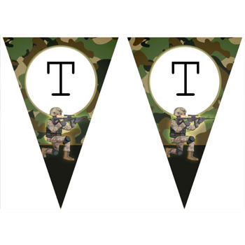 Asker Kamuflaj Fon Temalı Parti Banner