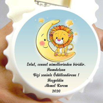 Aslan Temalı Kapak Şekilli Magnet Açacak