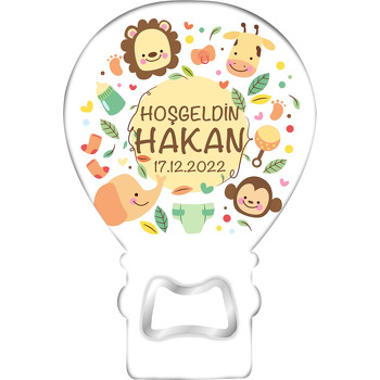 Aslan Zürafa Fil ile Maymun Temalı Balon Magnet Açacak