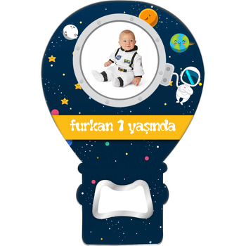 Astronot Temalı Balon Magnet Açacak