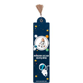 Astronot Temalı Kitap Ayracı