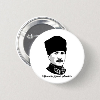 Atatürk 2 Temalı İğneli Buton Rozet