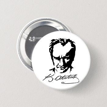 Atatürk 3 Temalı İğneli Buton Rozet