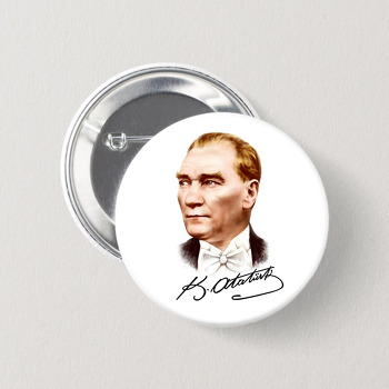 Atatürk 4 Temalı İğneli Buton Rozet