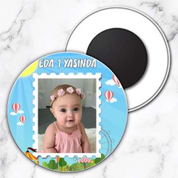 Atlı Karınca Temalı Resimli Daire Plastik Magnet