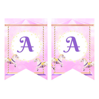 Atlıkarınca Pembe Temalı Flama Banner