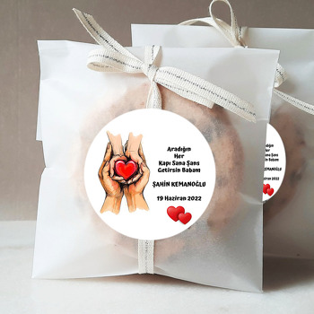 Avuçiçi Kalp Temalı Sticker